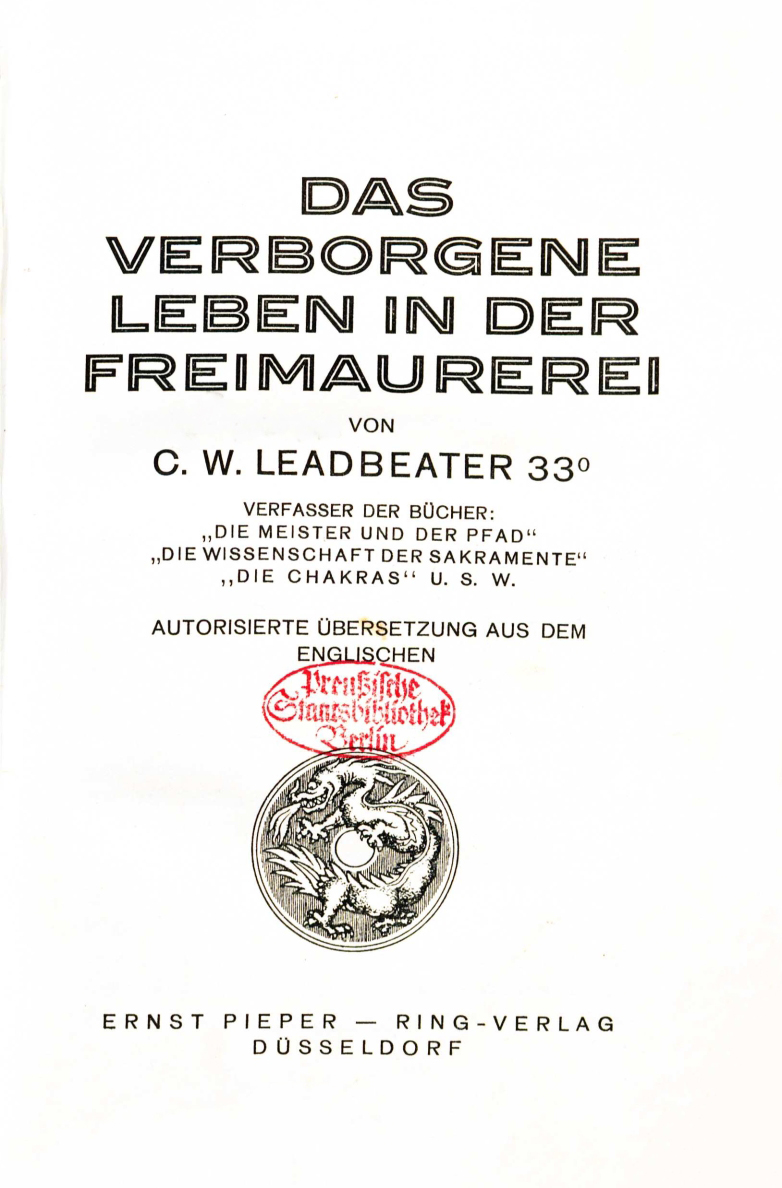 Das verborgene Leben in der Freimaurerei